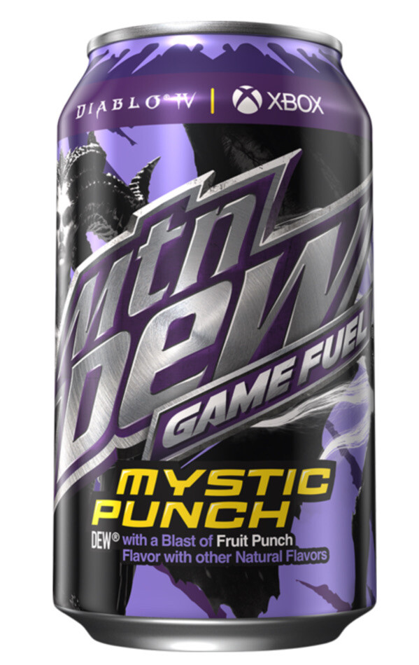 😱DIABLO 4🤯 1x 12oz Can MYSTIC PUNCH Game fuel Mountain Dew 2023-24