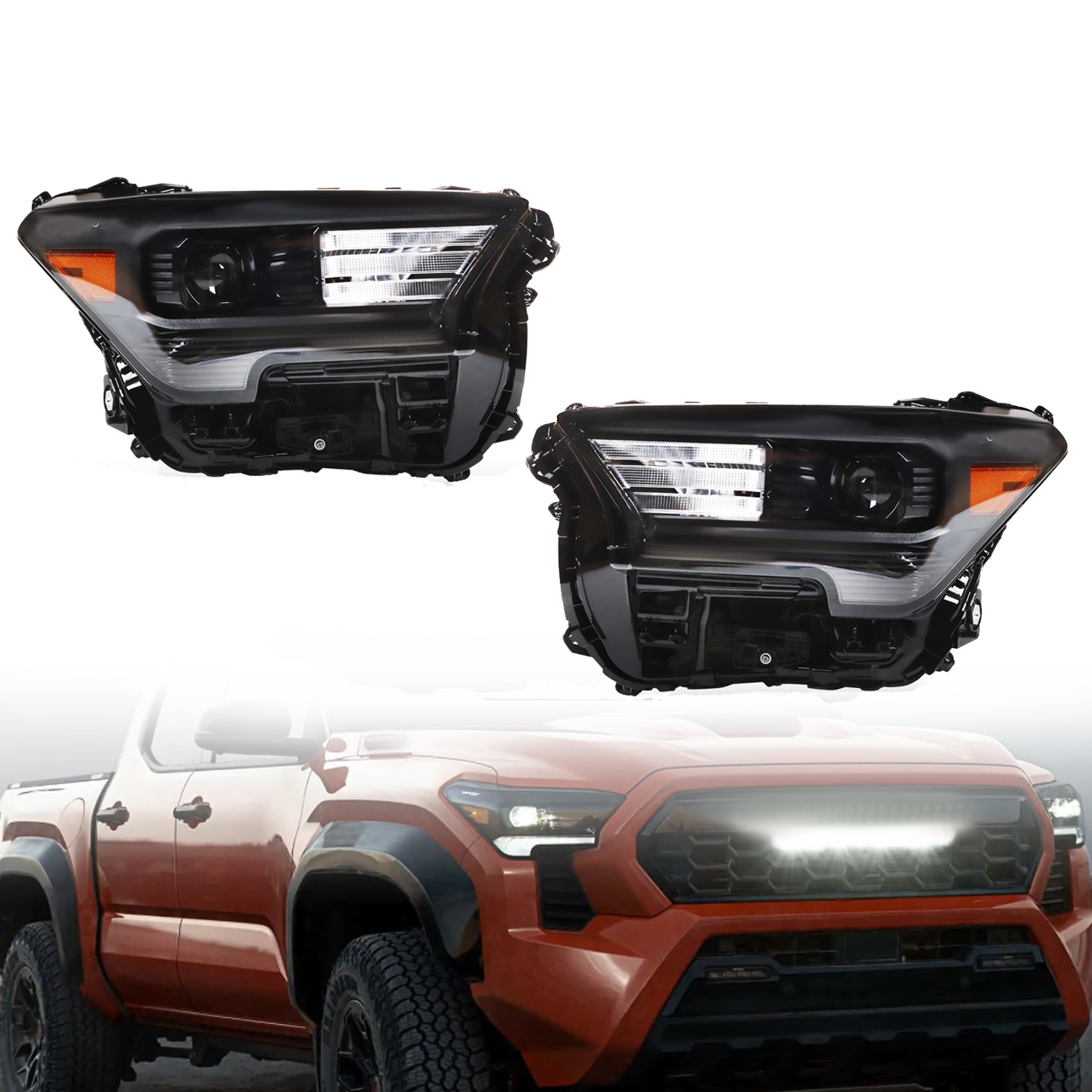 LED Headlight Assembly Driver & Passenger For 2024-2025 Toyota Tacoma TRD