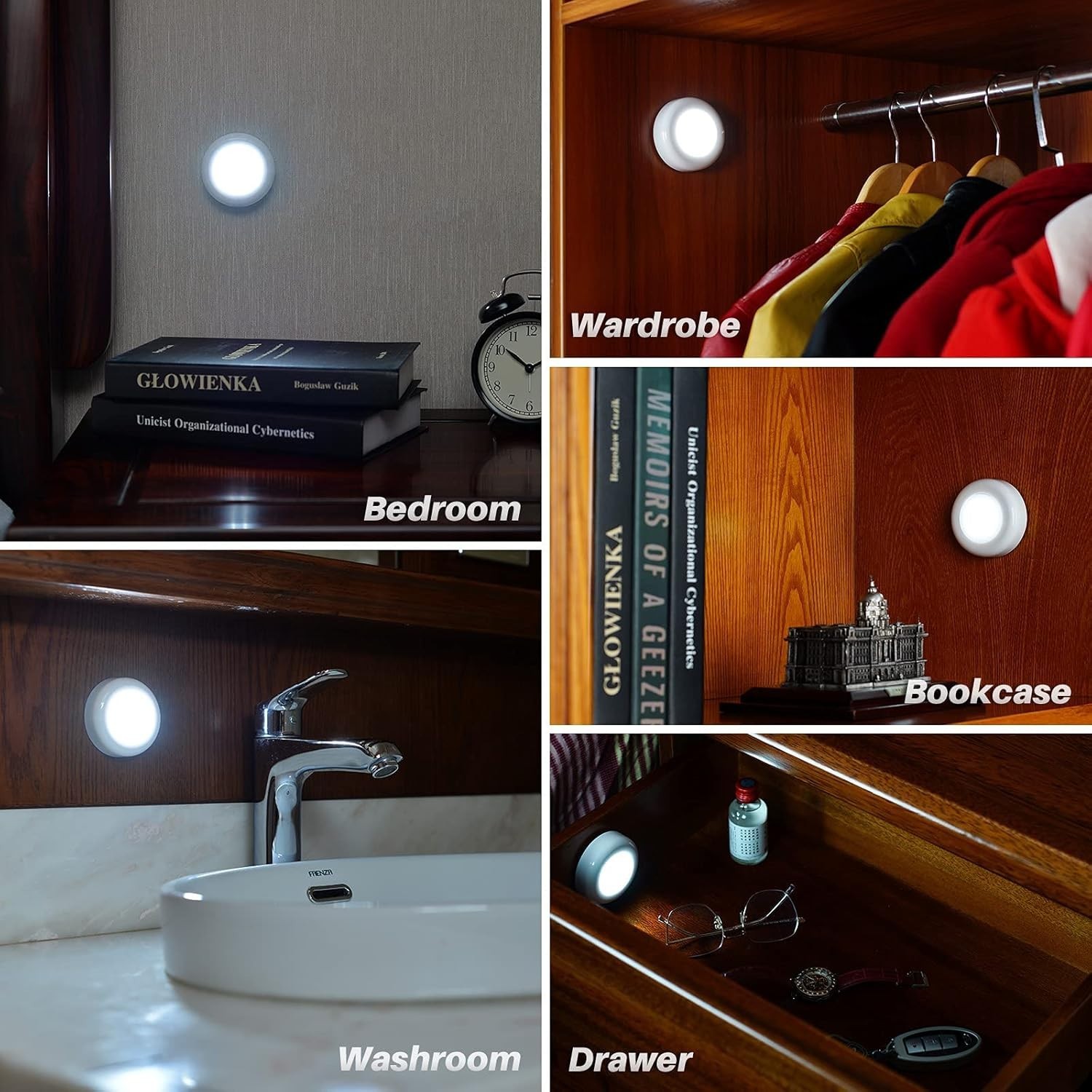 Versatile 2.8” Motion Sensor LED Lights, 3 Pack for Indoor Spaces, Easy Install