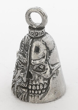 Two Faced GUARDIAN BELL w/ 2 Legend Cards Good Luck & Motorcycle
