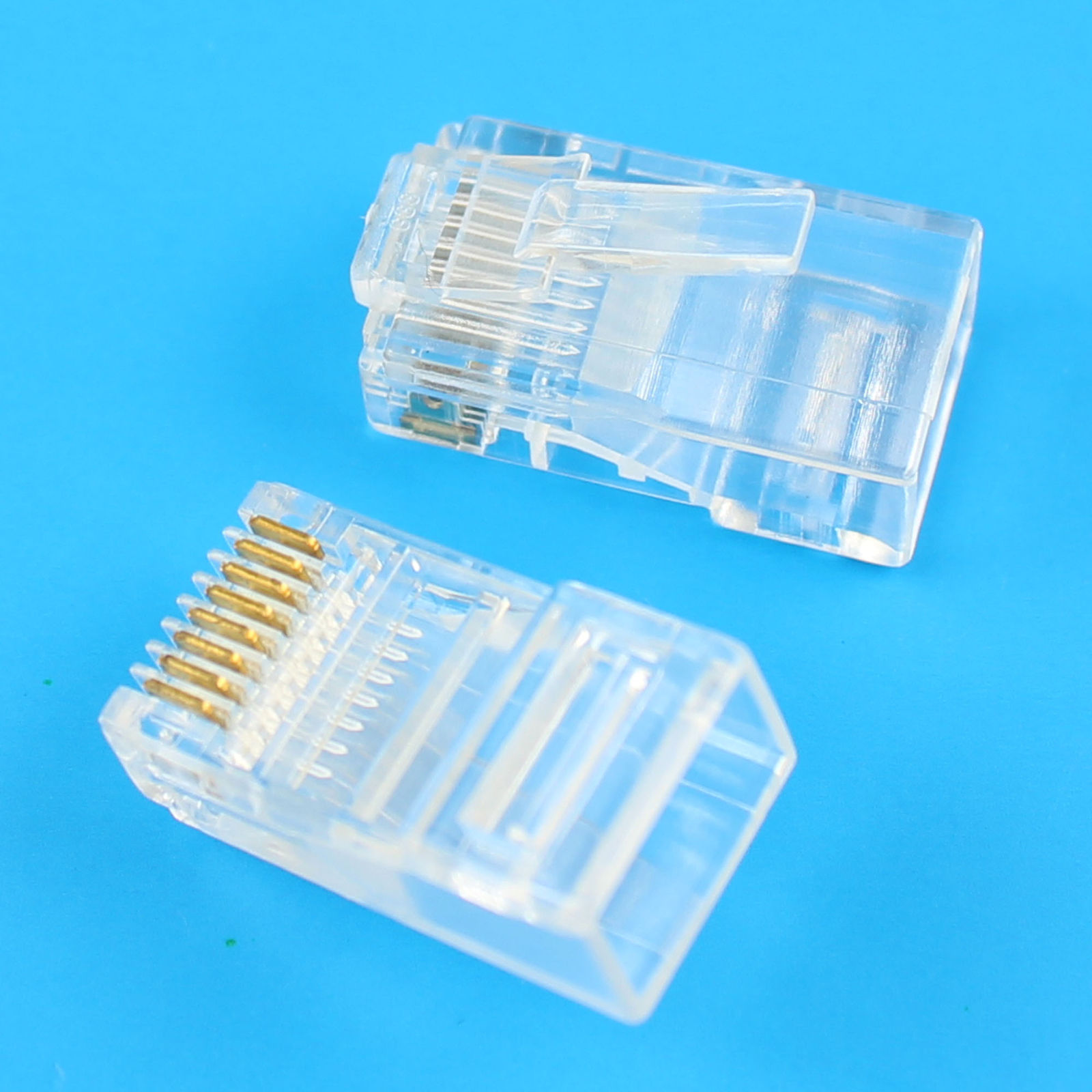 50Pcs RJ45 8P8C CAT5 Cat 5e Modular Plug Network Connector