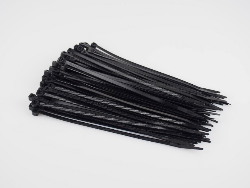 100 pieces cable ties black 8 x 450 mm plastic suspender lashing strap max 54 kg