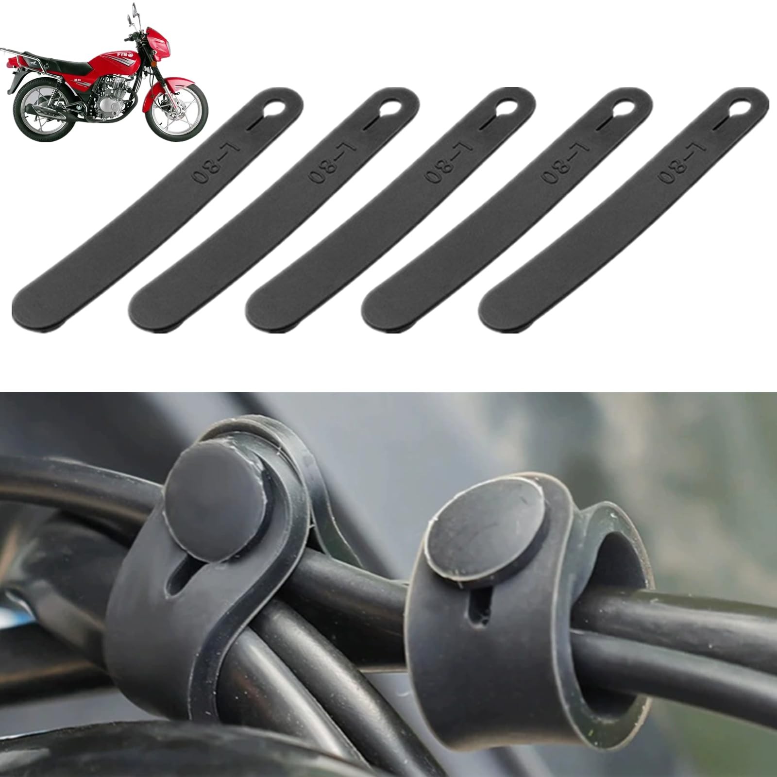 6 Pcs Rubber Cable Ties Reliable Brake Line Protector Wire...