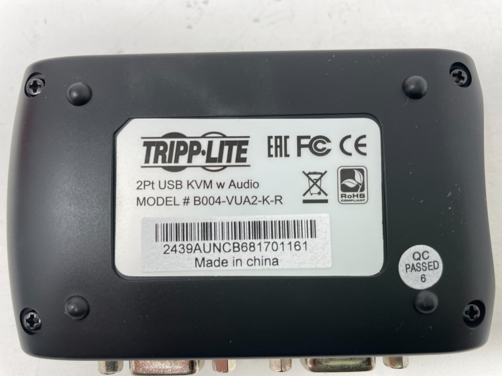 Tripp-Lite Compact USB KVM Switch 2Port with Audio (Open Box)