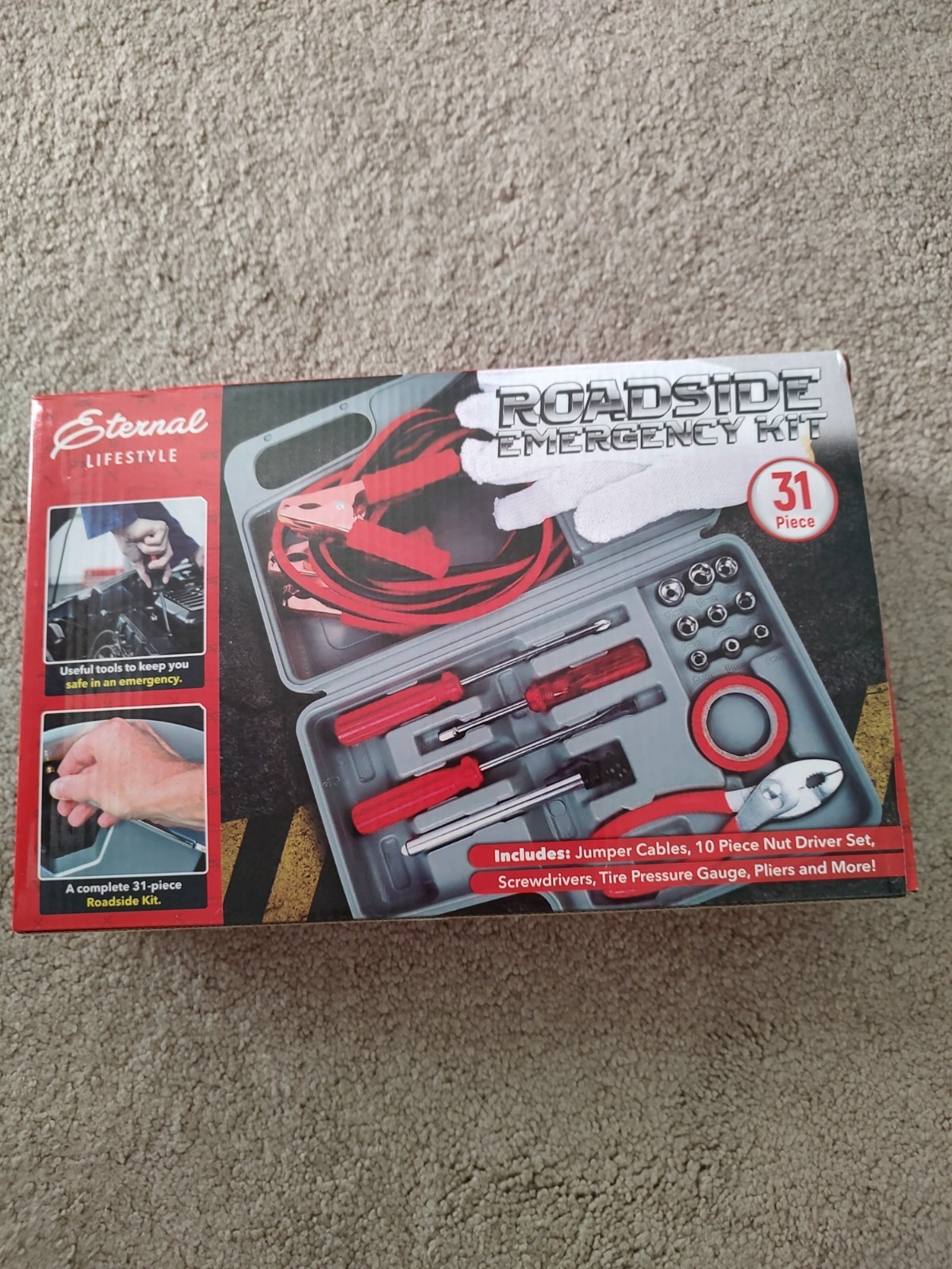 Eternal Lifestyle 31 piece Emergency Roadside tool Kit Brand New NIB