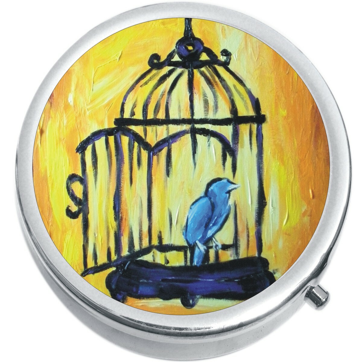 Bird Cage Bluebird Medicine Vitamin Pill Box
