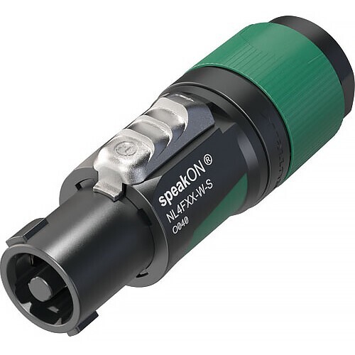 (4 Pack) Neutrik NL4FXX-W-S 4 pole SpeakON Cable Mount Connector, Small 6-12 mm