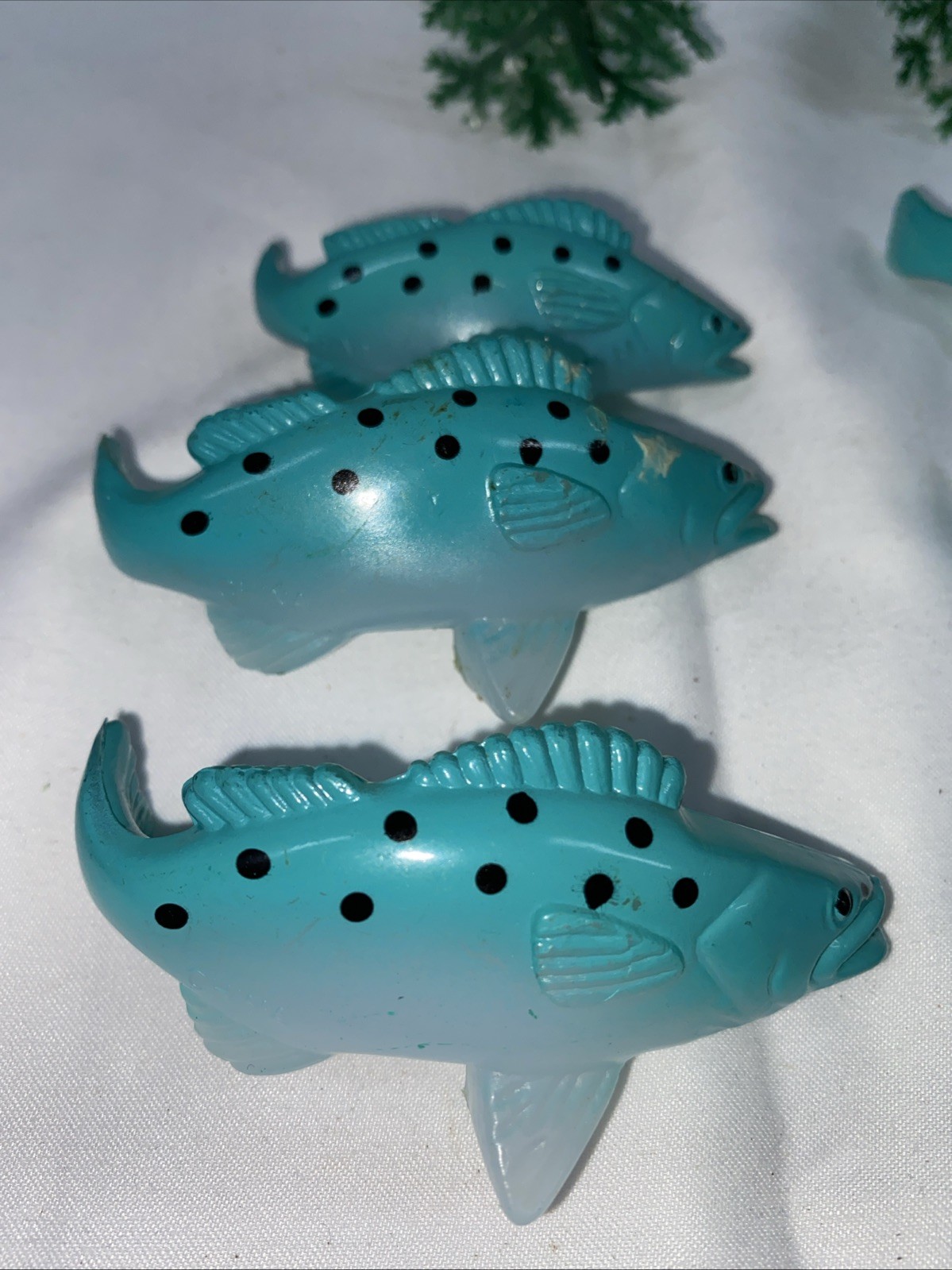 VTG Wilton Cake Topper 6-Fish 2-Tree Cake Topper