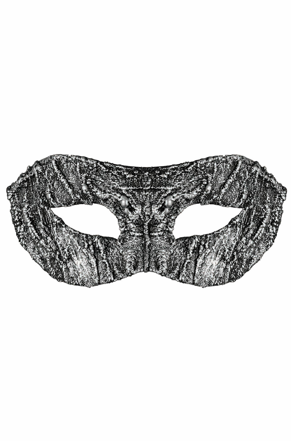 Textured Masquerade Half Mask (Silver)