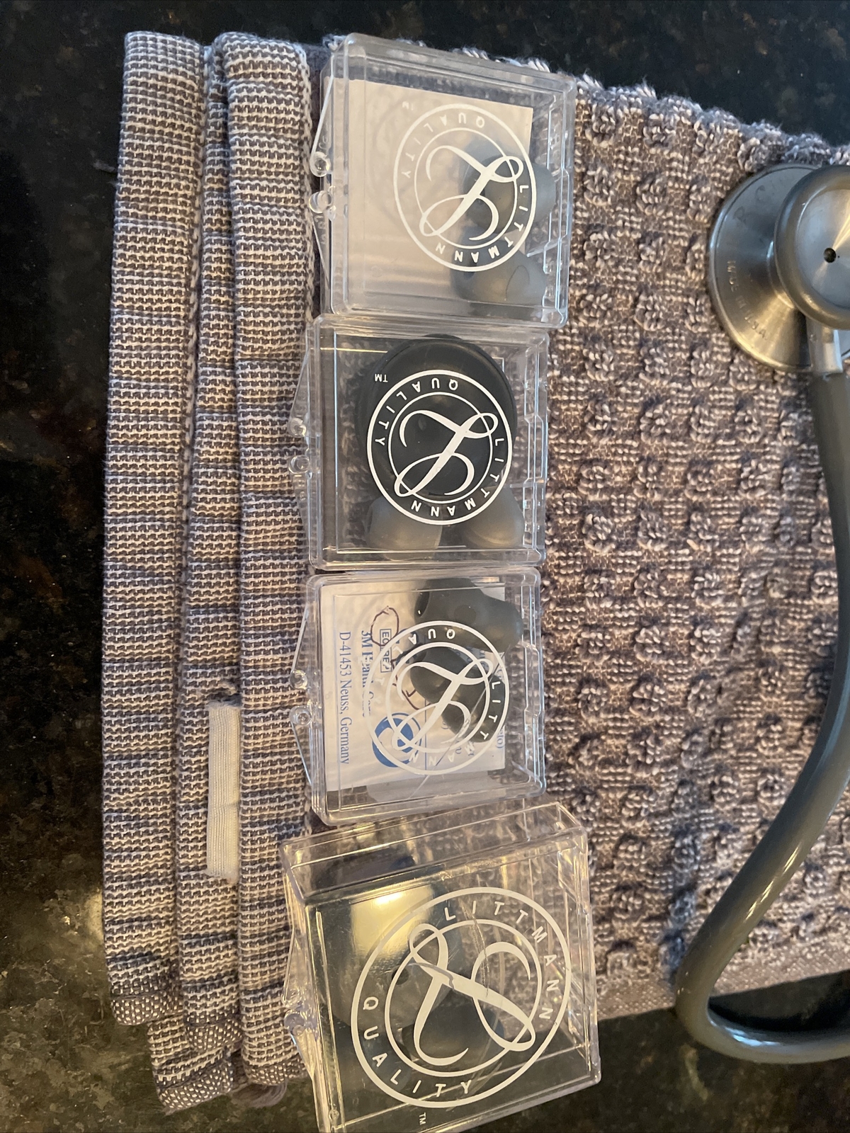 Littmann Stethoscope, Smoke Gray , Spare Eartips And Reflex Hammer