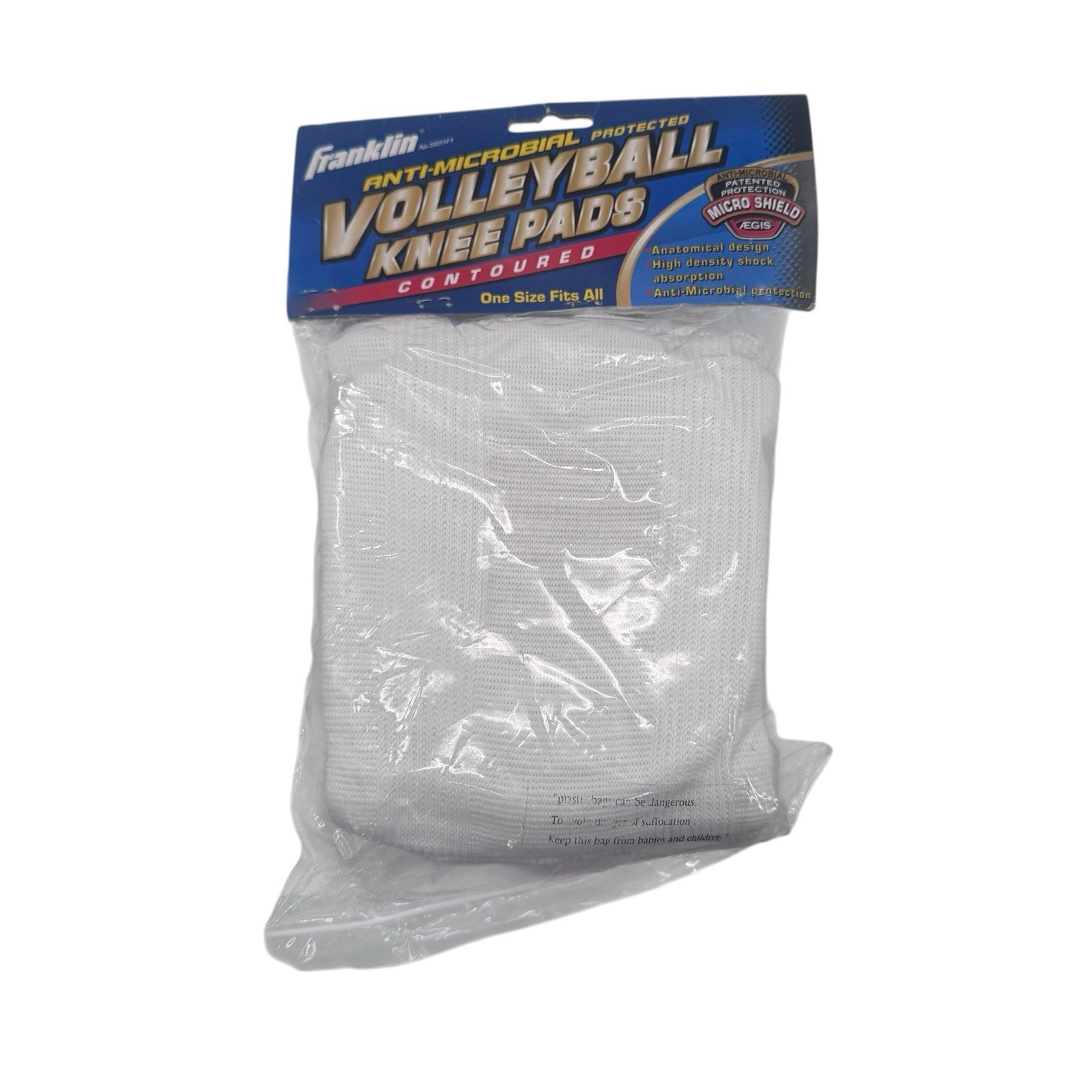 Franklin Athletic Volleyball Knee Pads White One Sz Adult Vintage Fast Shipping