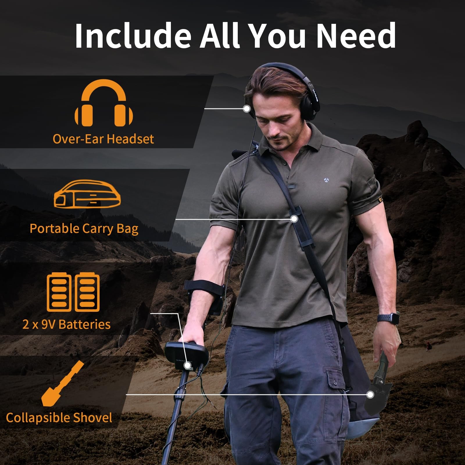 Upgraded Metal Detector for Adults Professional - High Accuracy Gold Finder w...
