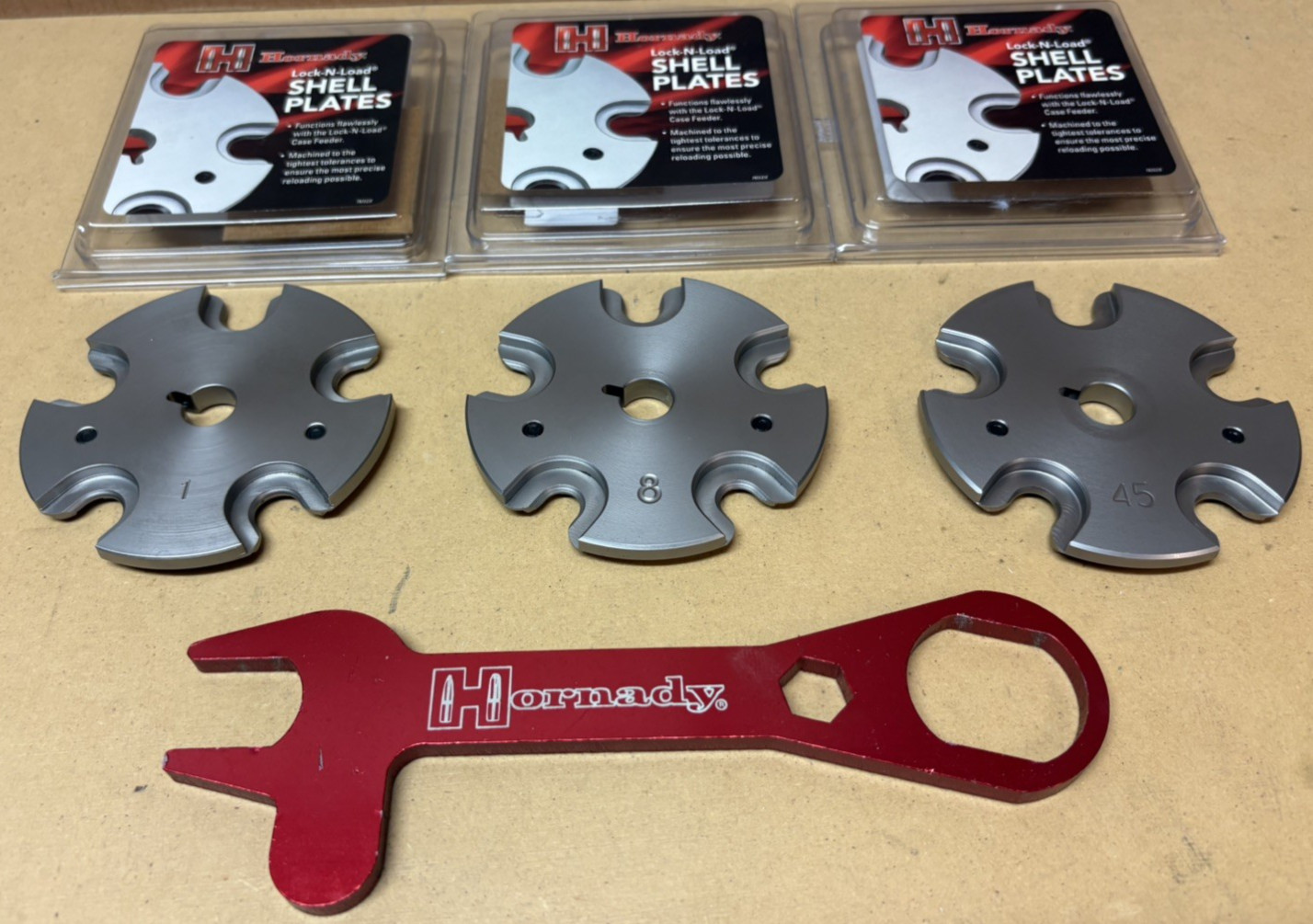 Hornady Lock-N-Load AP Loader Progressive Press + Shell Plates + Die Tool Nice