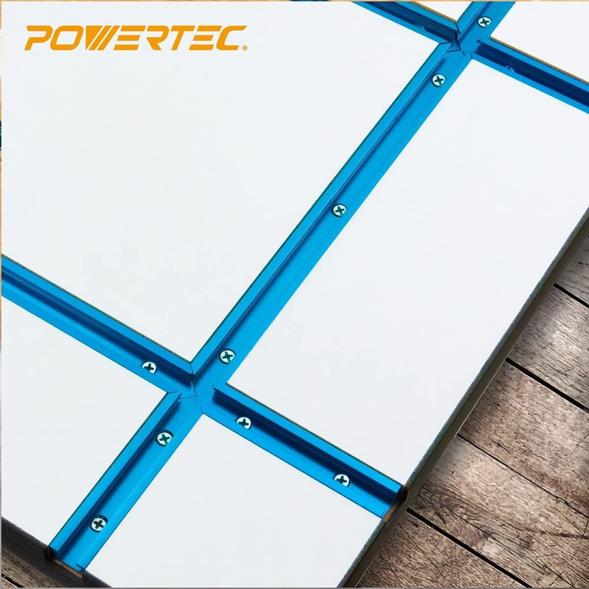 POWERTEC 71704 T-Track Intersection Kit with Mounting Screws, 2 Sets