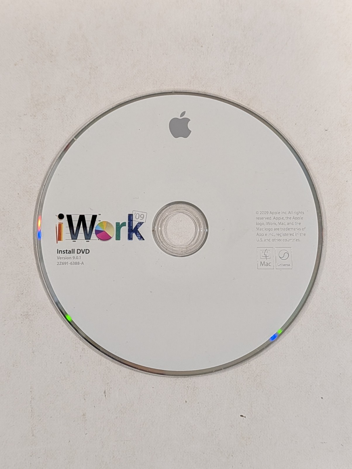 Apple iWork 09 Software Install DVD | Version 9.0.1 | DISC ONLY