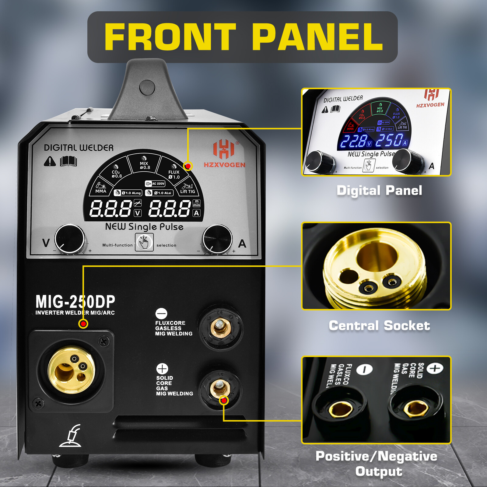 110/220V MIG Welder TIG MMA Gas/Gasless Inverter 4-in-1 Welding Machine For DIY