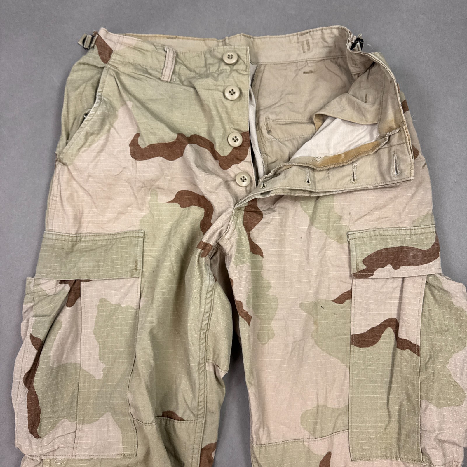 US Military Pants Mens Small Desert Camo Cargo Trouser 90s Ripstop Combat 32x32