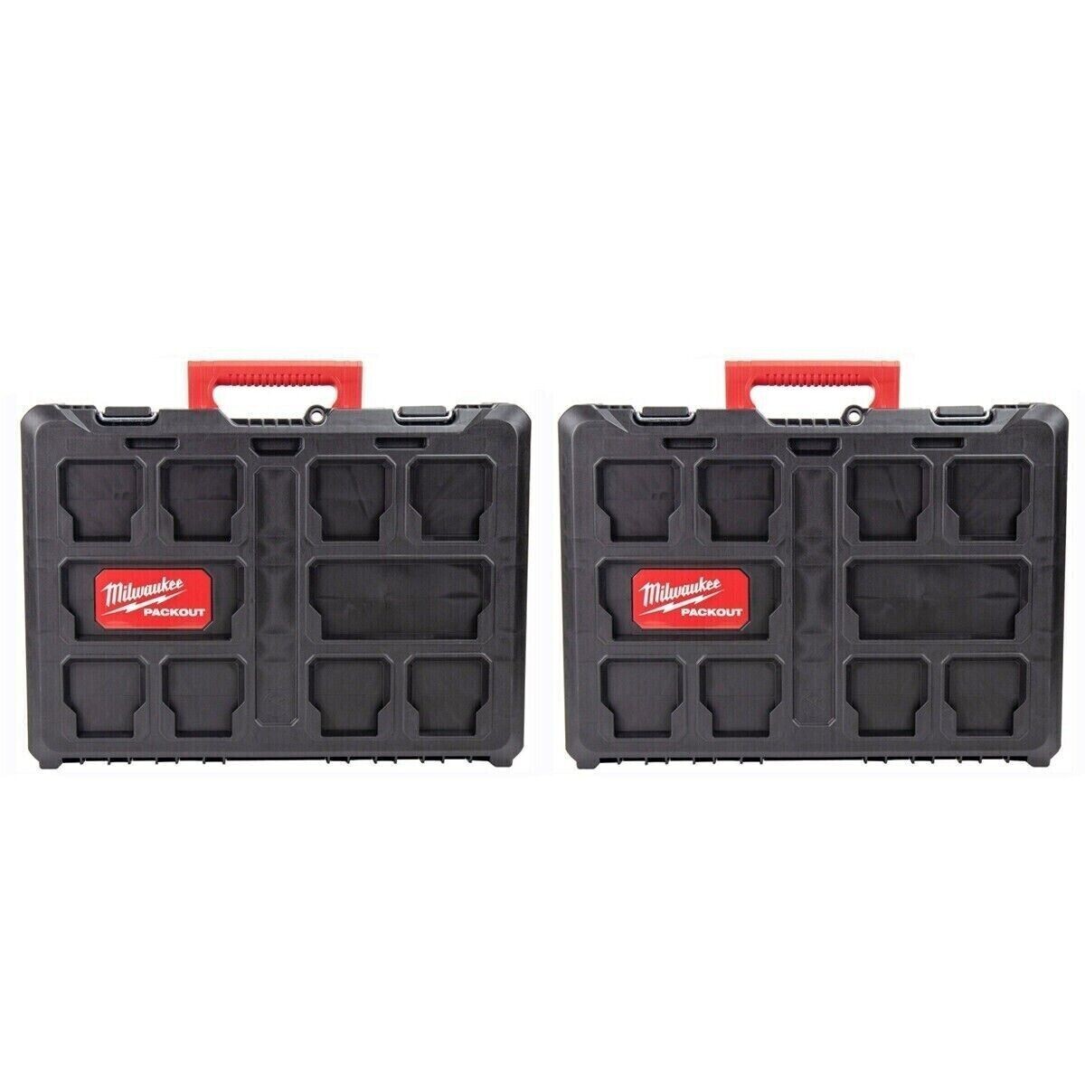 Milwaukee 4932464087 Packout BOX 3 Toolbox Empty Case Pack of 2.