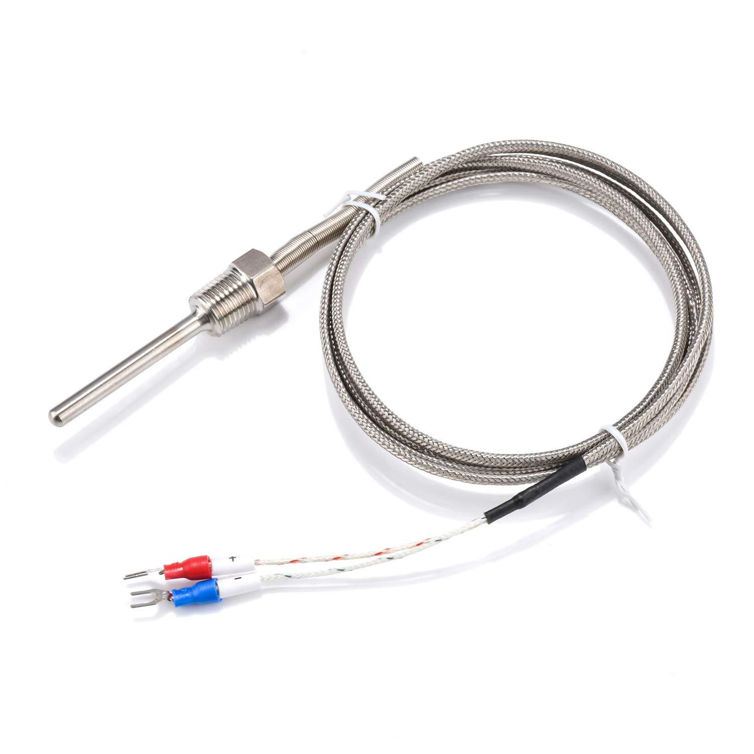 Waterproof K Grounded Thermocouple - Jaybva Temperature Sensor Probe for PID ...