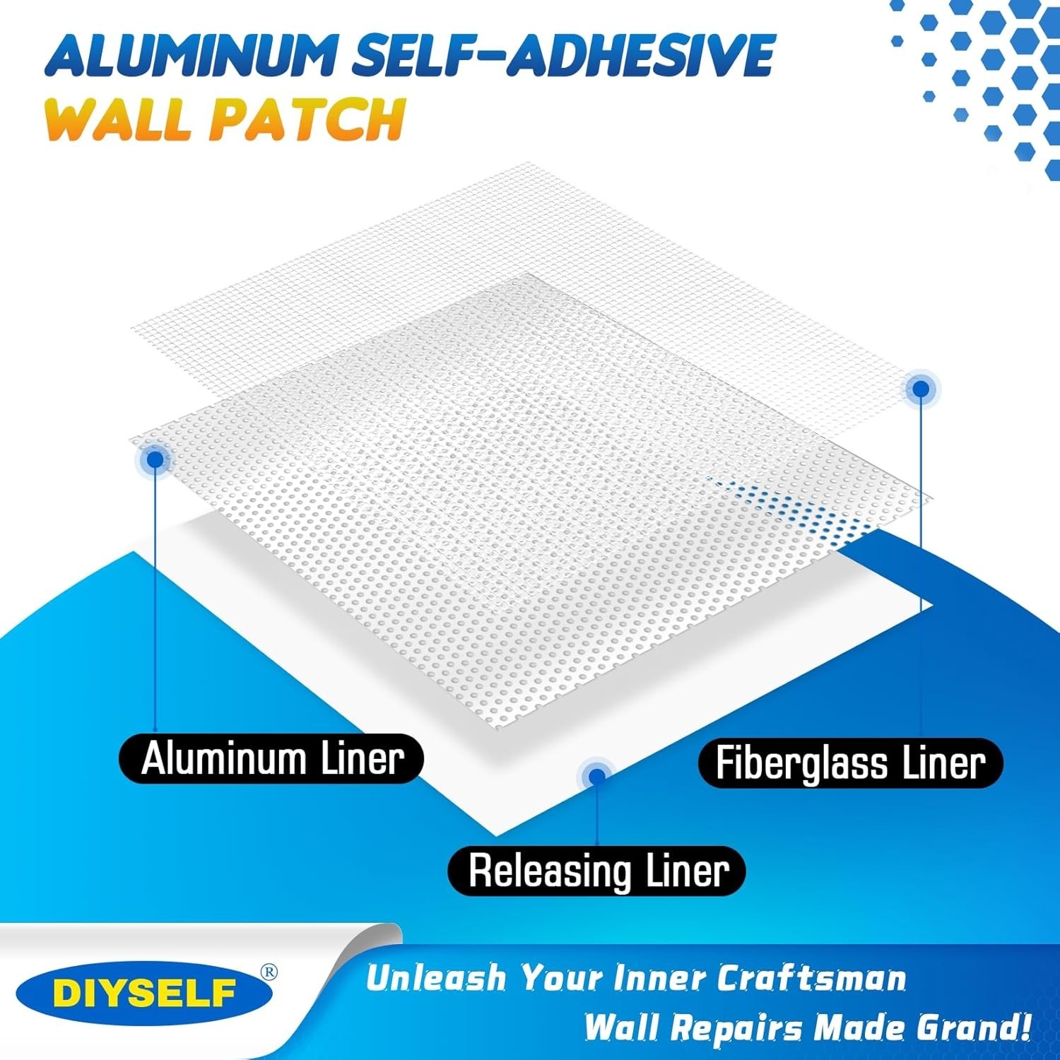 High-Quality 21 Count Drywall Patch Kit - Effortless Wall Repairs Made Easy