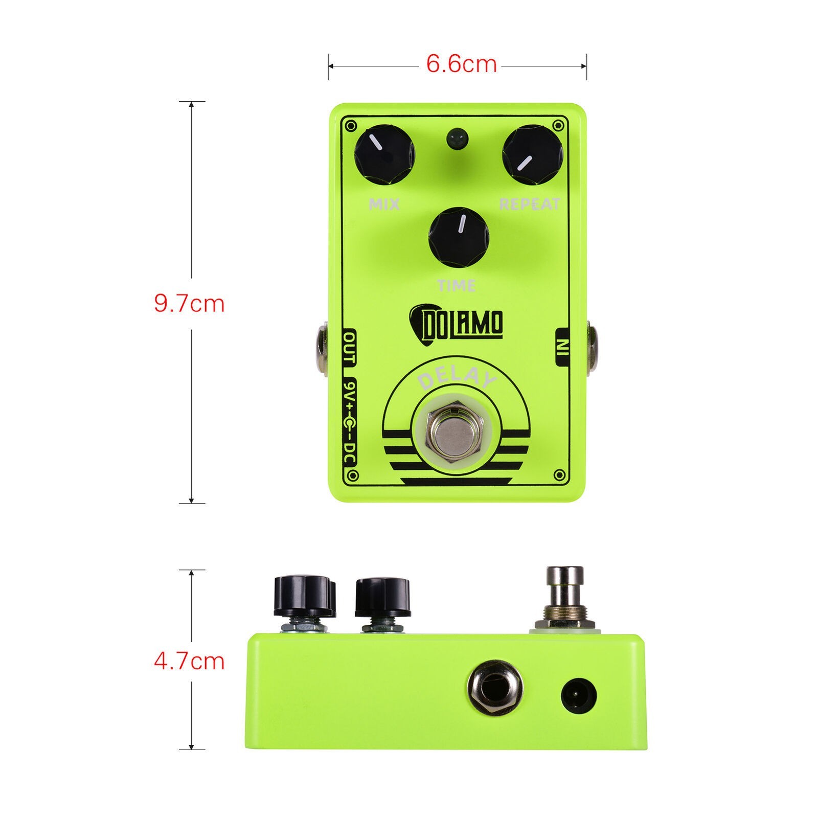 Dolamo D-14 Digital Delay 1000ms Guitar Effect Pedal W/ Controls True Bypass NEW