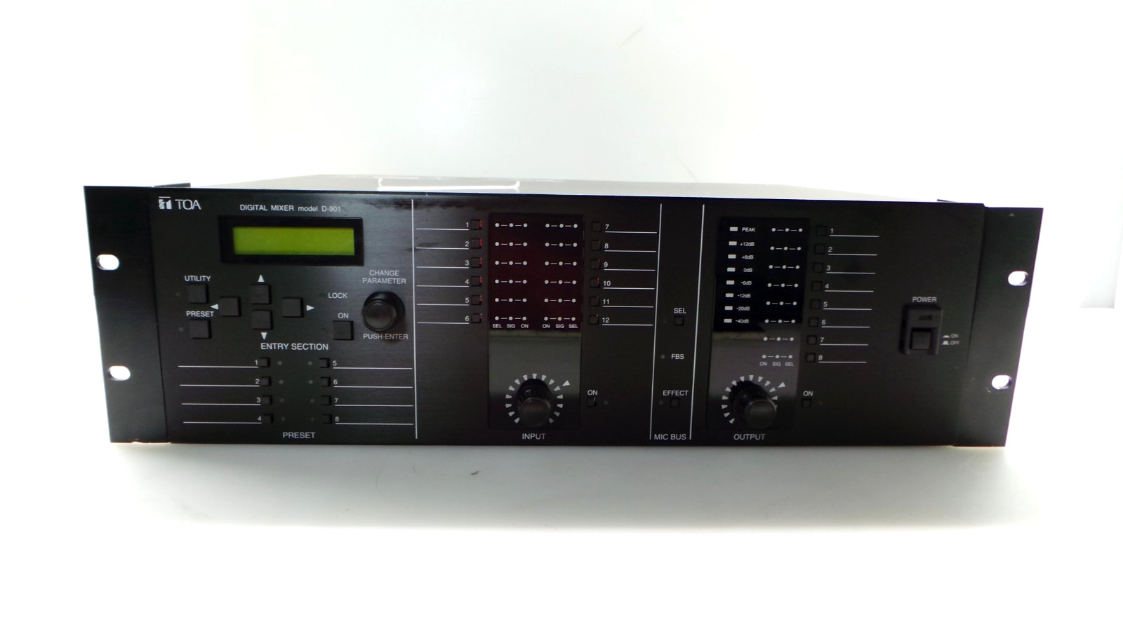 TOA D-901 12-Channel Modular Digital Matrix Audio Mixer - Tested - Working