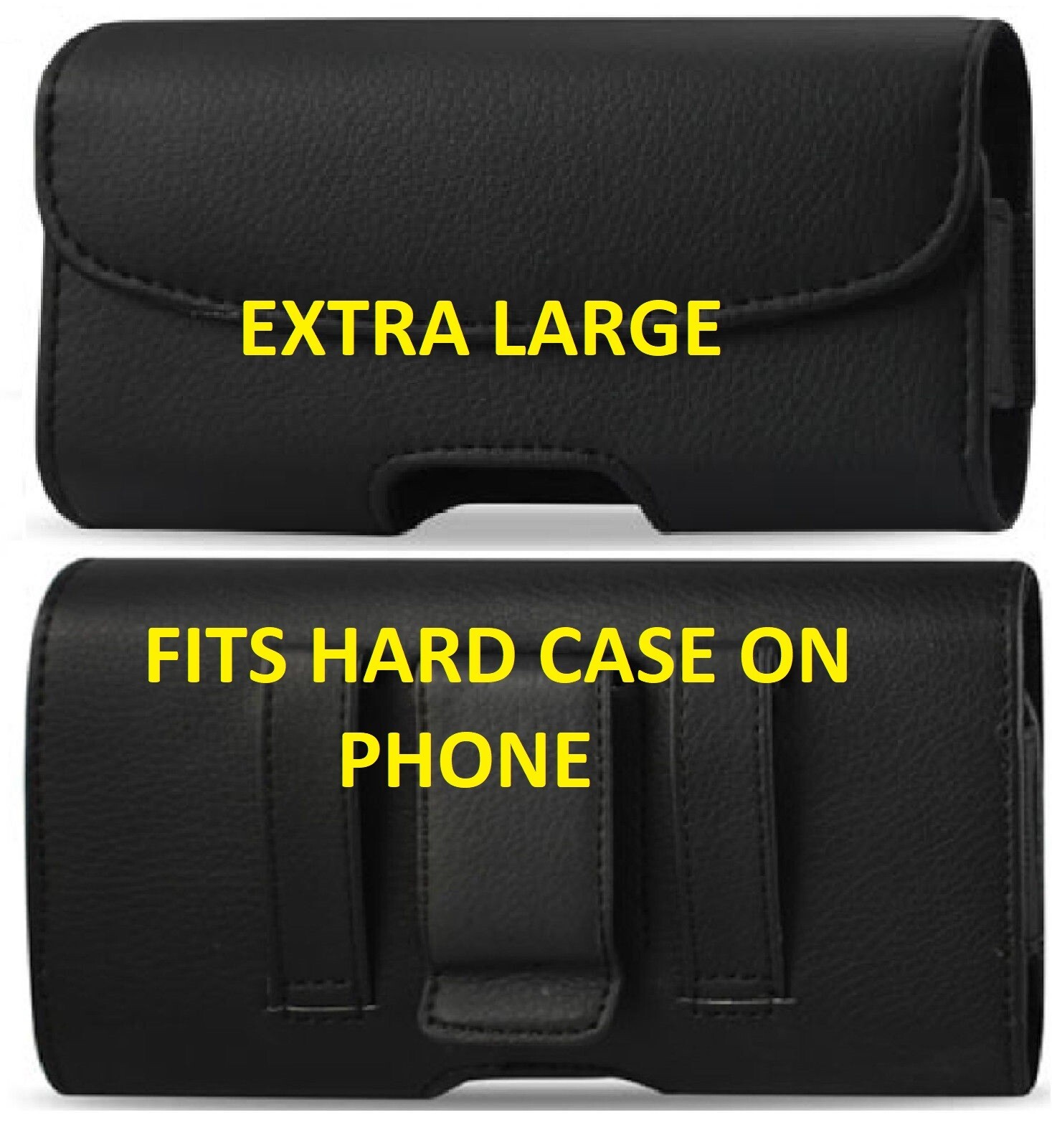 GALAXY S22 S23 24 Ultra XL BELT CLIP LEATHER POUCH PHONE HOLSTER FITS HARD CASE