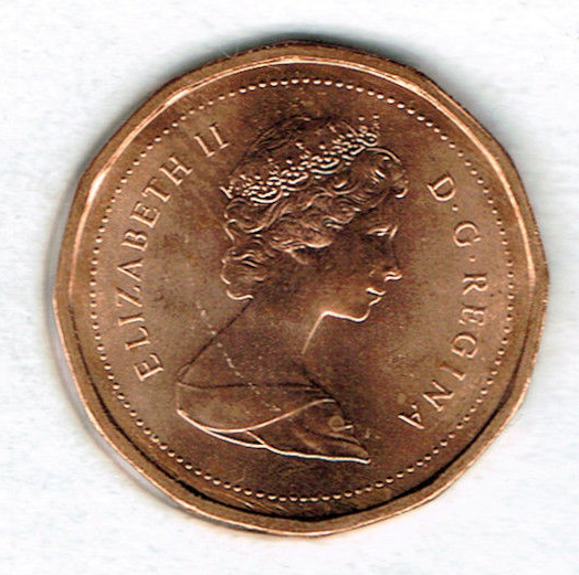 1983 Canadian Uncirculated One Cent Elizabeth II Coin!