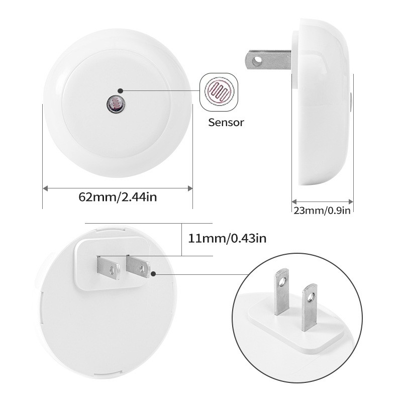 Amber Night Light Motion Sensor Night Light Plug for Bathroom, Kitchen, Hallway