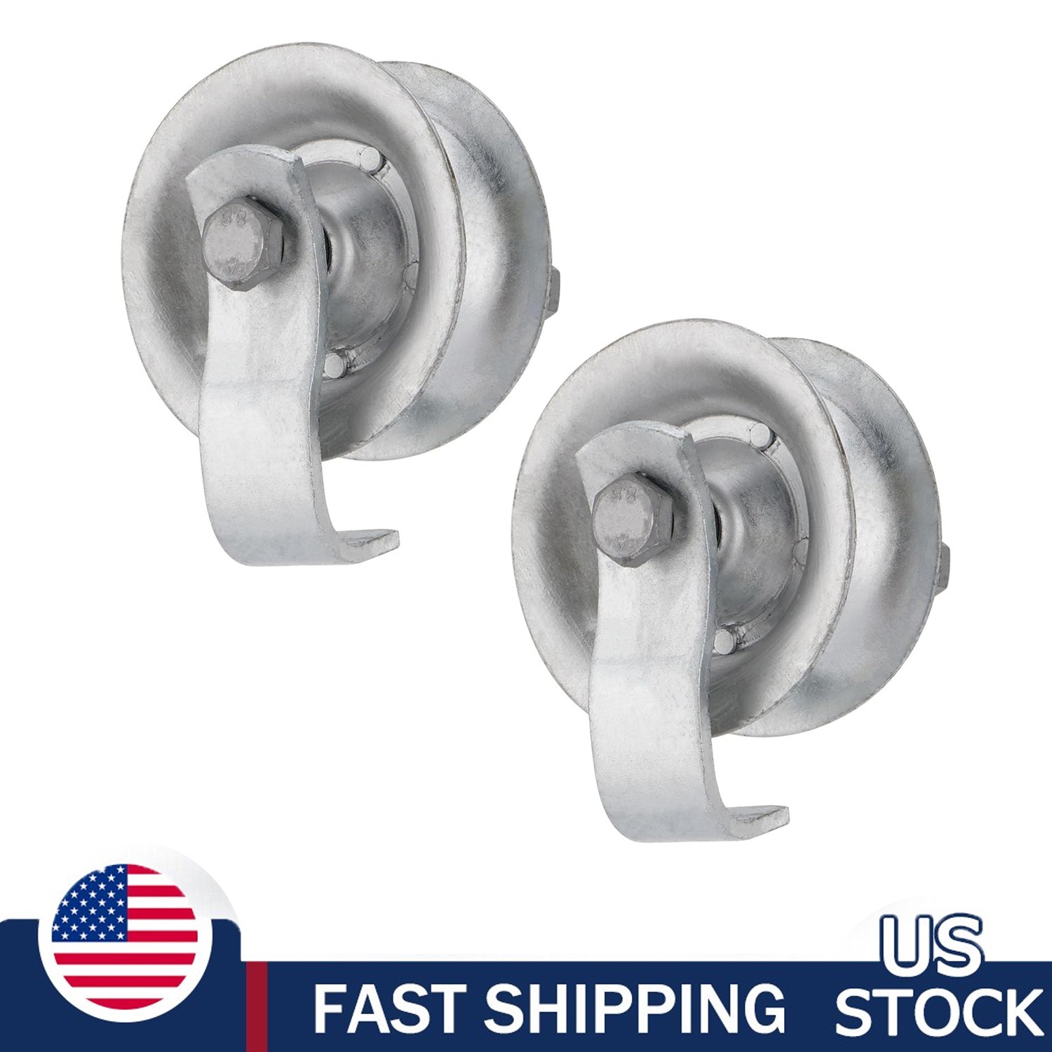 2 Pack Sliding Gate Rollers 5" Steel Pipe Track Roller Galvanized for 1 5/8" ...