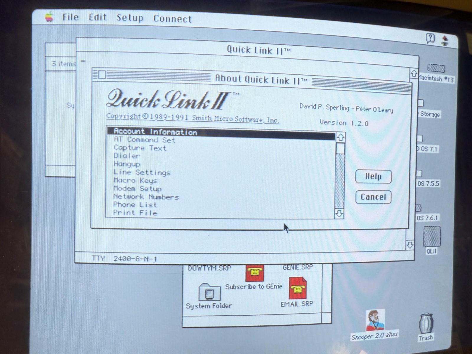 Vintage Macintosh software : QUICK LINK II / COMMUNICATE LITE 3-1/2 disks