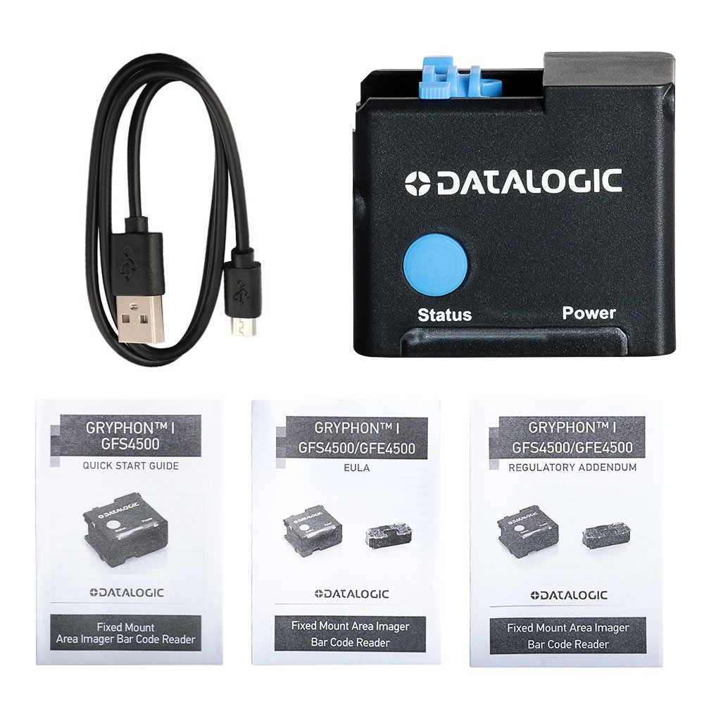 Datalogic GFS4520-BKK1-RED 1D 2D Fixed Mount Barcode Scanner Module USB Cable