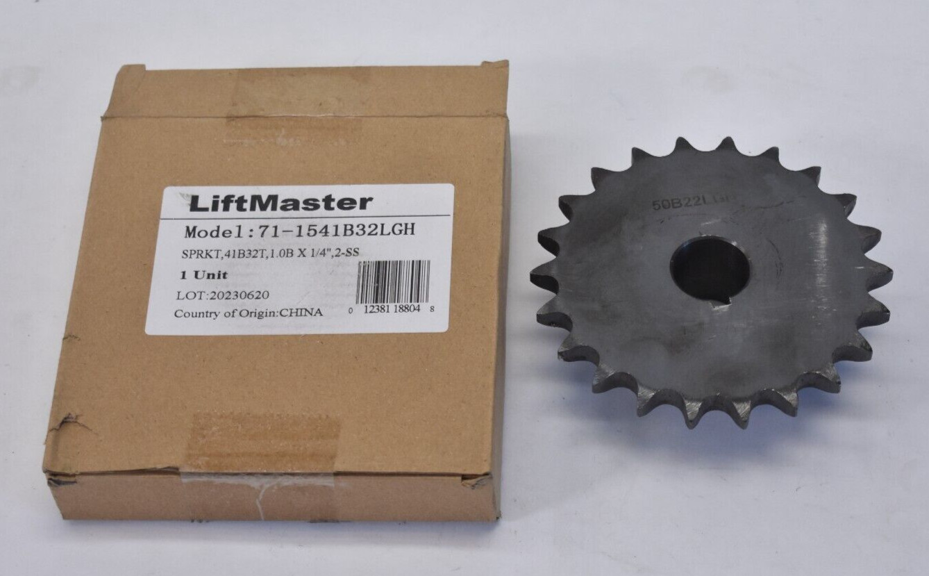 LiftMaster Garage Opener Sprocket 41B32T 1.0B x 1/4" 2-SS 71-1541B32LGH