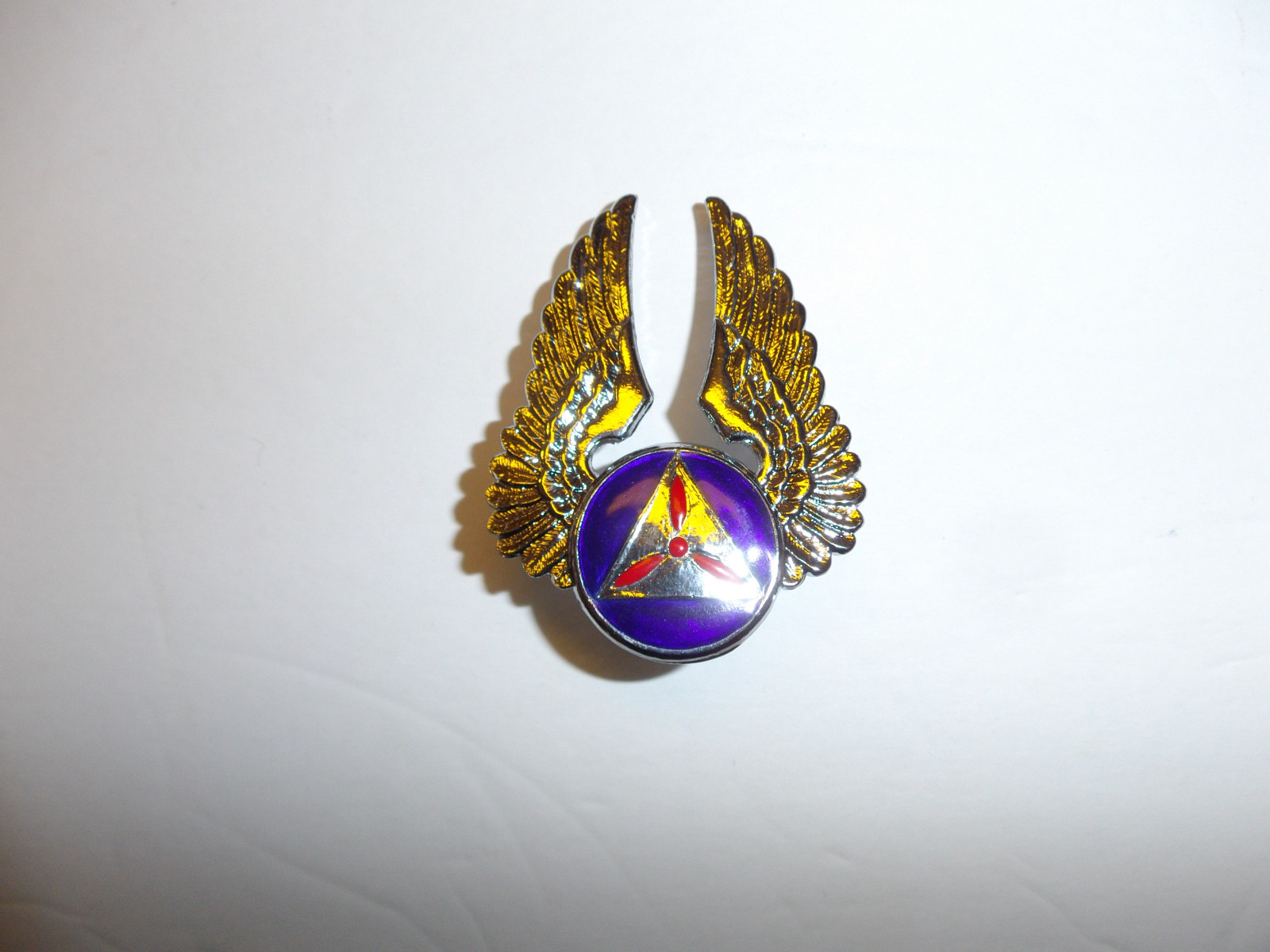 b1620 WW 2 Civil Air Patrol  C.A.P.  Visor hat emblem CAP R22D