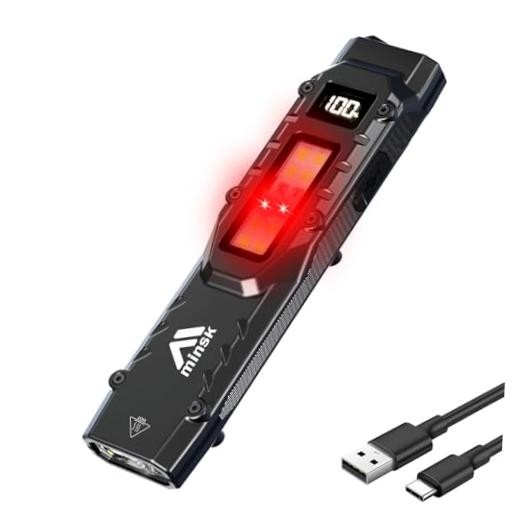 EDC Tactical Flashlight, 1500 High Lumens Rechargeable LED Flashlight, DT007