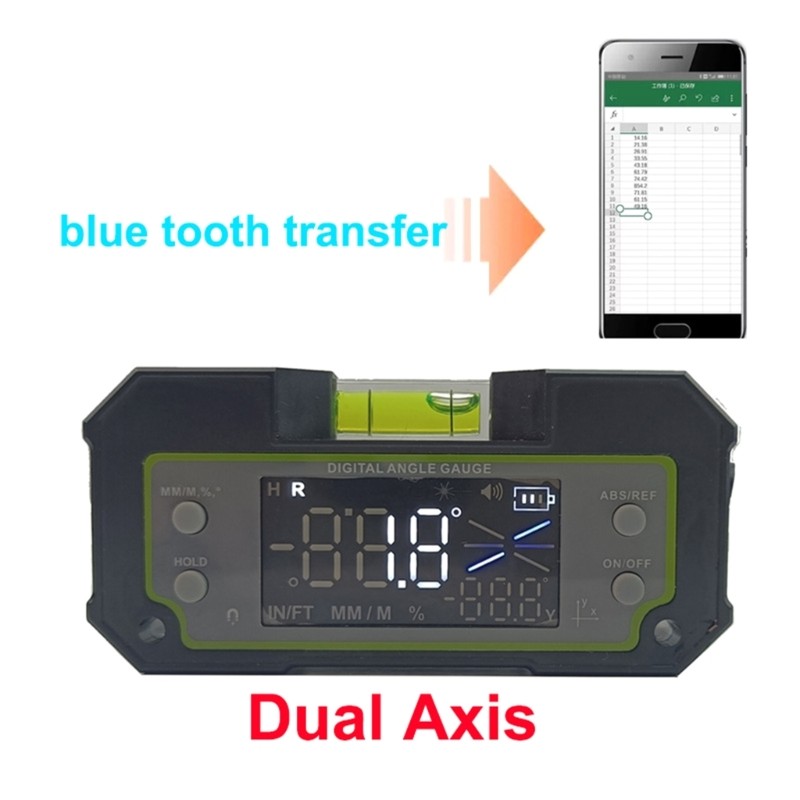 Gauge DualAxis Inclinometer with Base 4x90° Finder