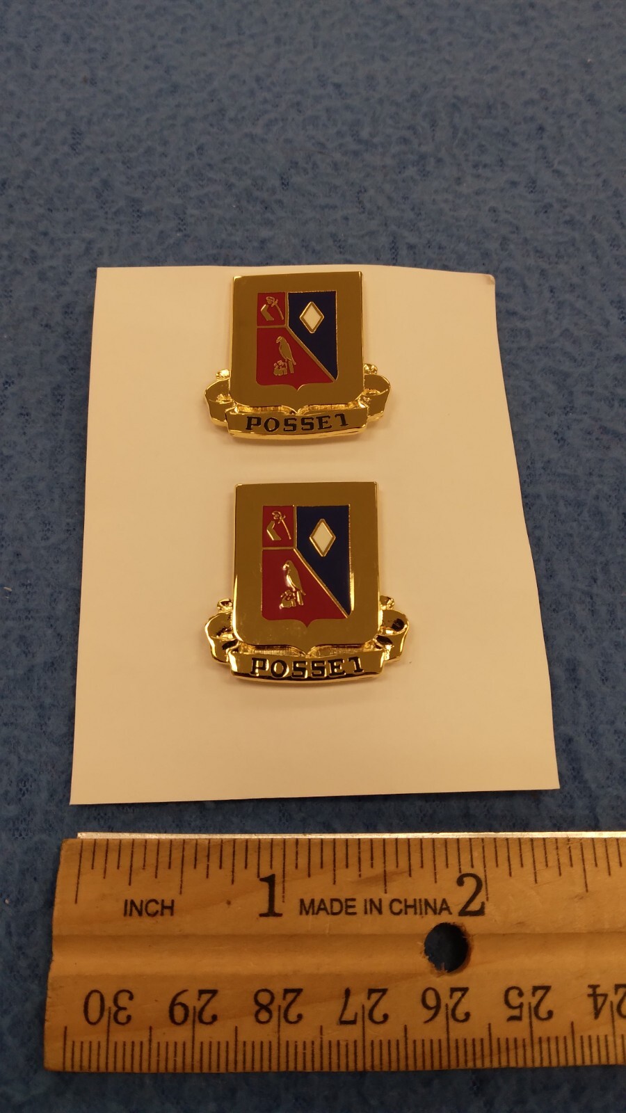 PAIR OF - U.S. ARMY POSSET Unit DI DUI Crest Insignia PINS