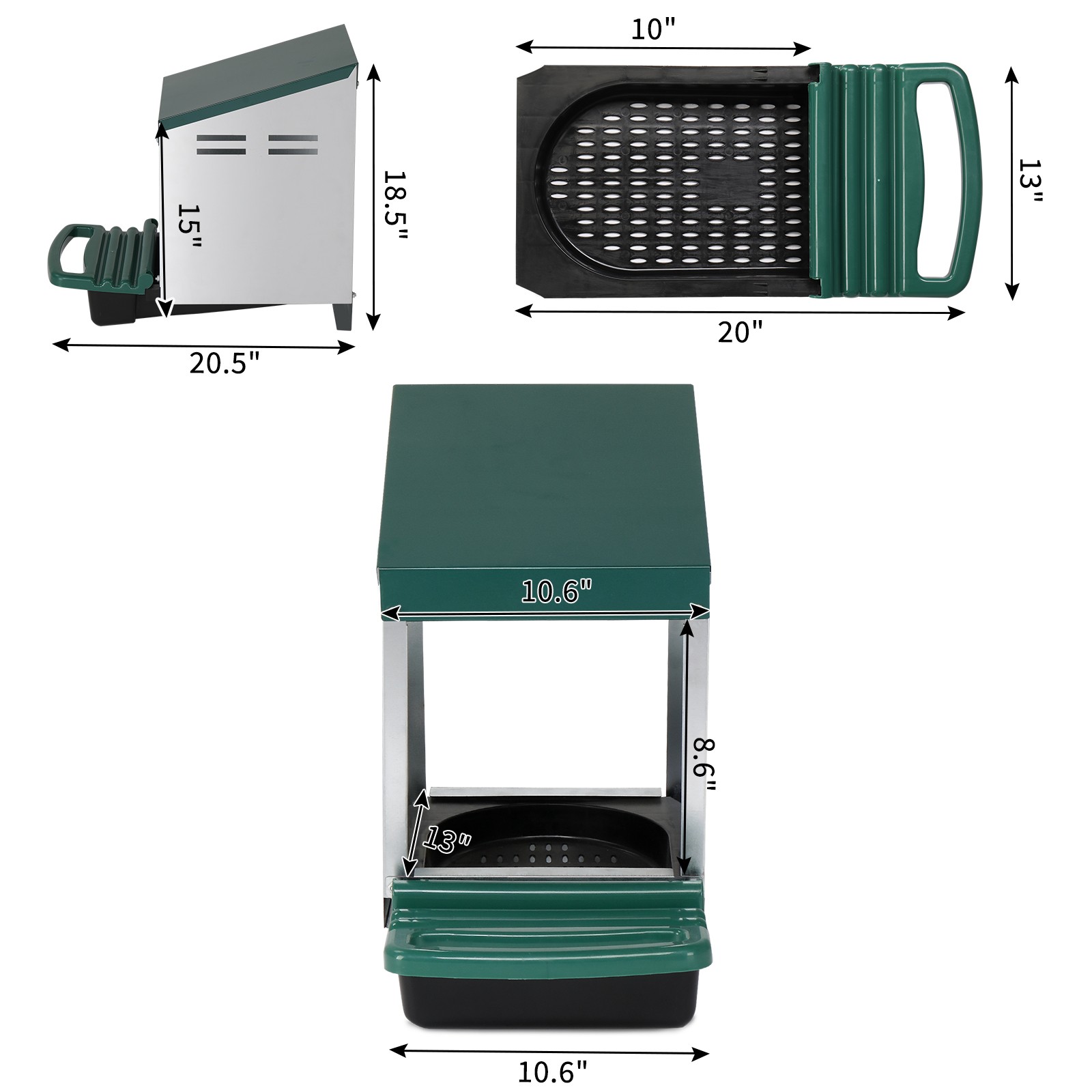 Chicken Nesting Boxes 1 Hole Metal Chicken Egg Laying Box Rollout Egg Collection
