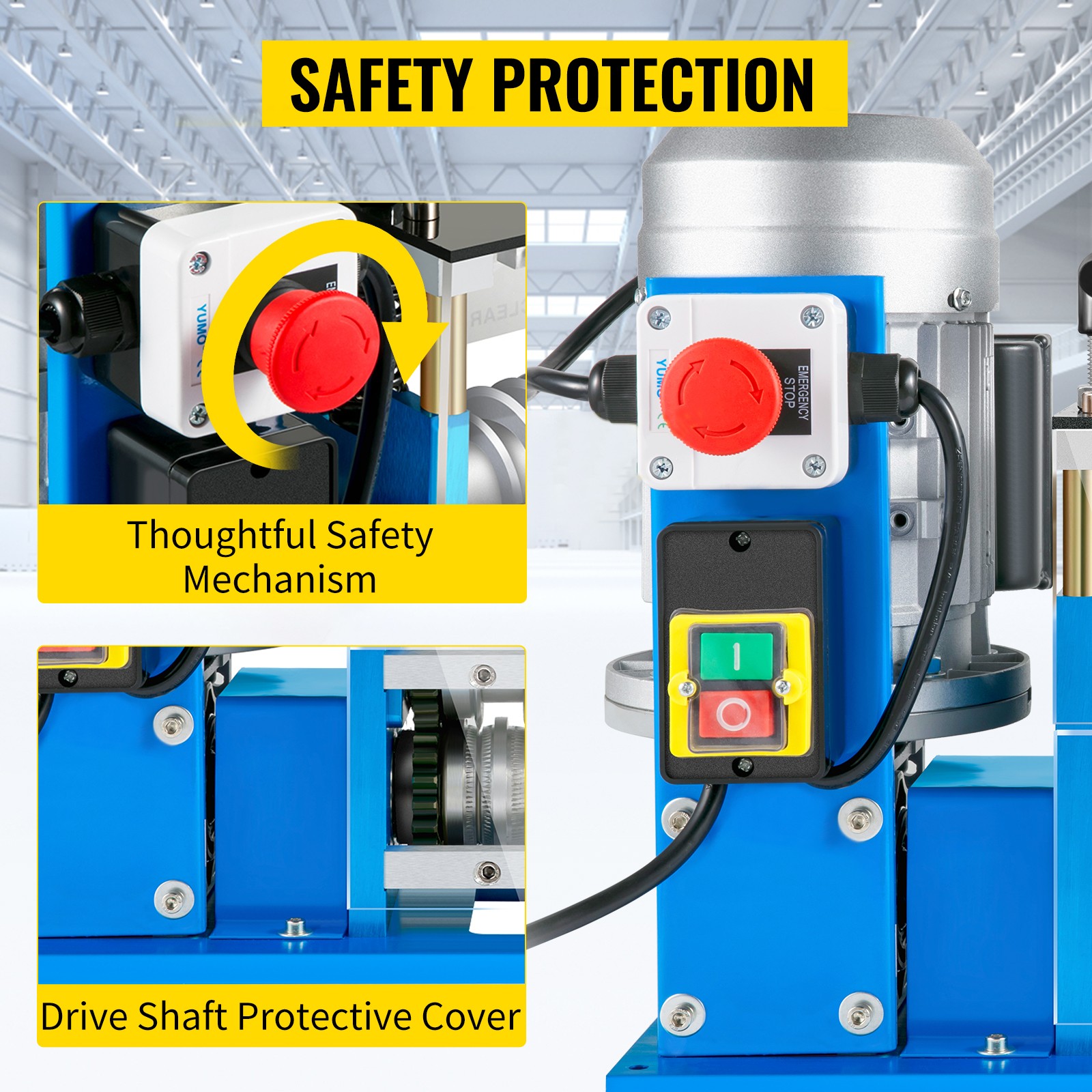 Electric Wire Stripping Machine Cable Stripper 1.5-38mm 11 Channels W/Blade