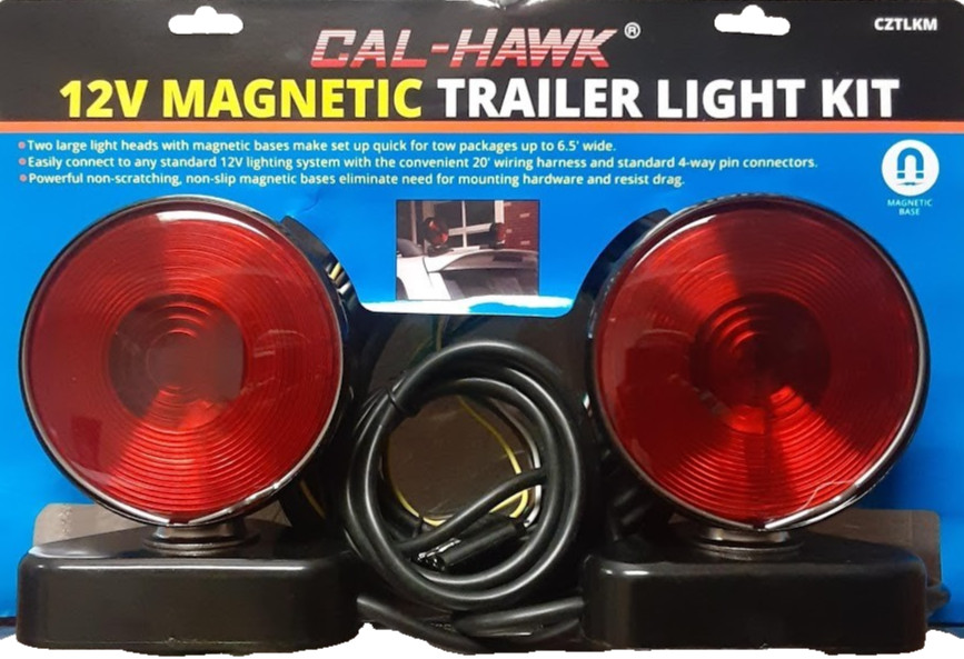12V MAGNETIC BASE TRAILER LIGHT KIT 20FT WIRE (TOWING,TRAILER, CAMPER, FLAT BED)