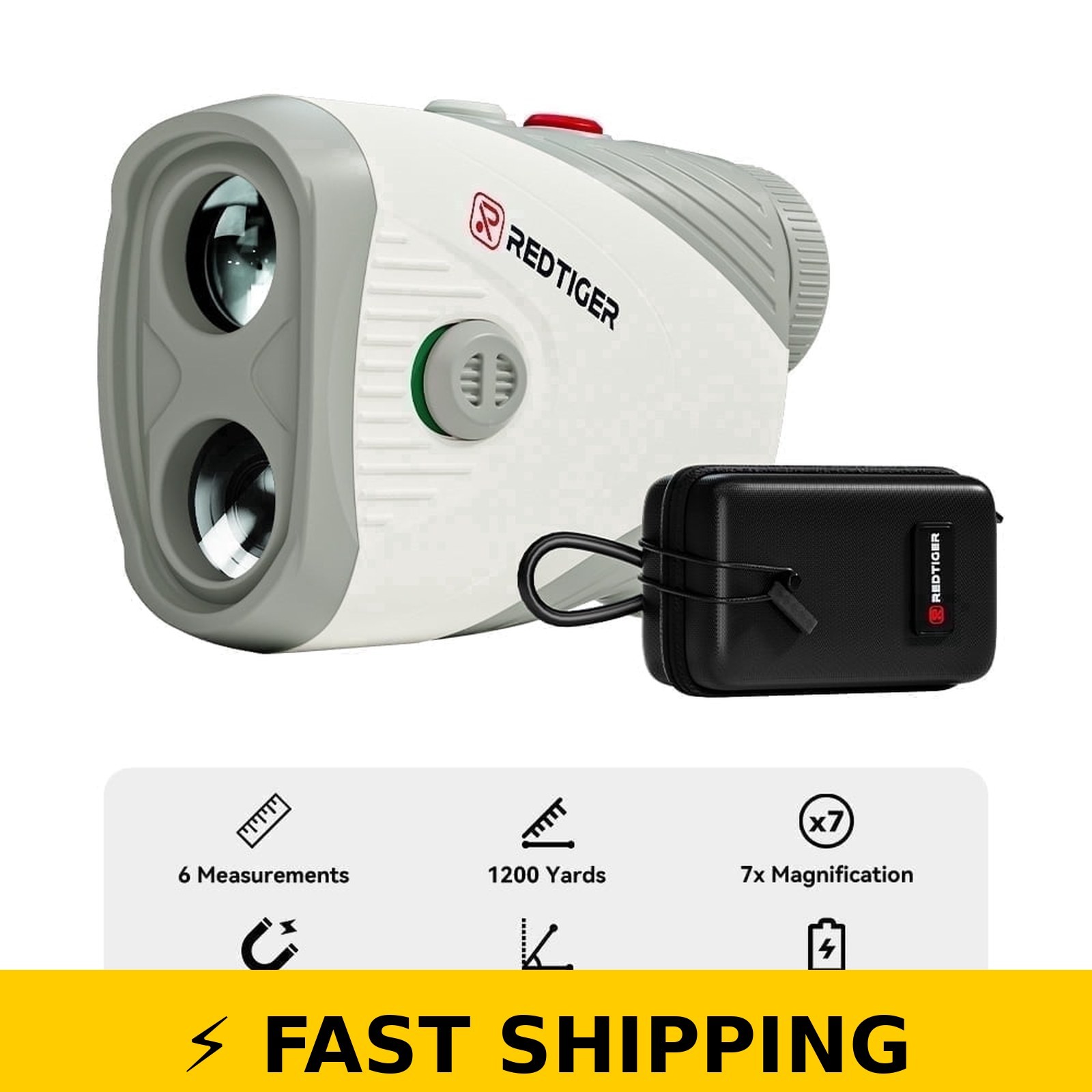 REDTIGER Laser Golf Rangefinder 1200 Yards Slope Measurement Gray