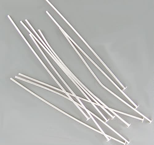 2 inch 21 gauge Headpins Silver-Plated #902 (144) Head Pins