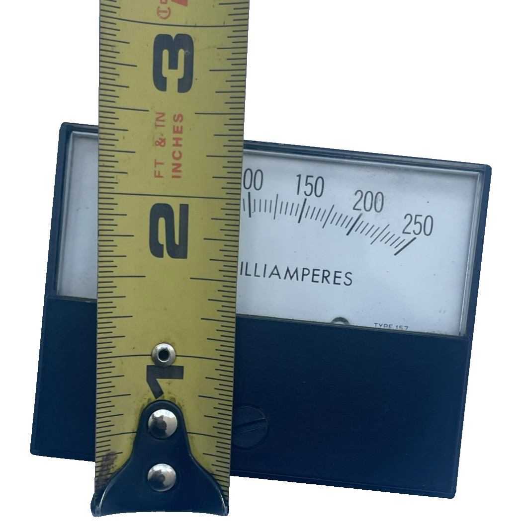GE General Electric Panel Meter, Type 157, 0/250 D-C Milliamperes