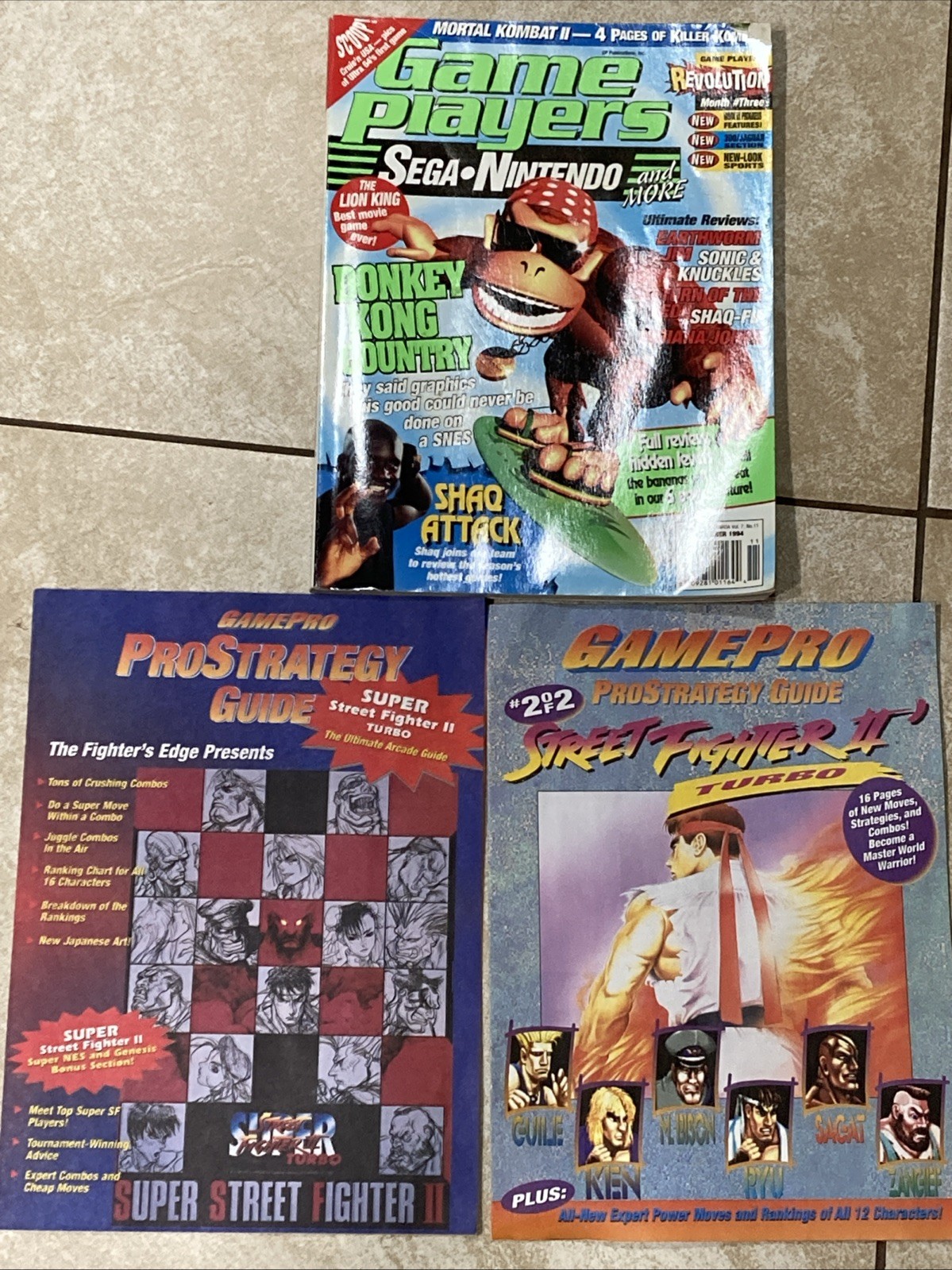 Donkey Kong Game Players + GamePro Street Fighter II Turbo Guide Inserts