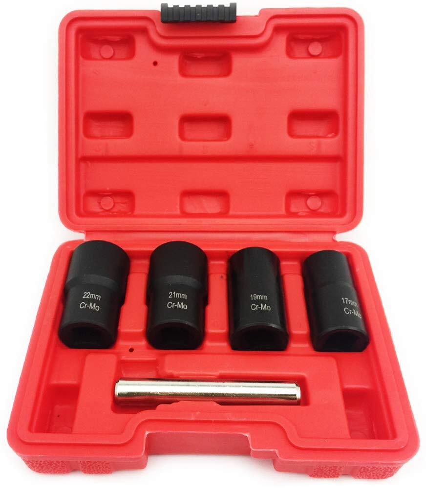 5 Pcs 1/2 Twist Socket Set 6point Sockets Nut And Bolt Extractor Tool Kitbolt &