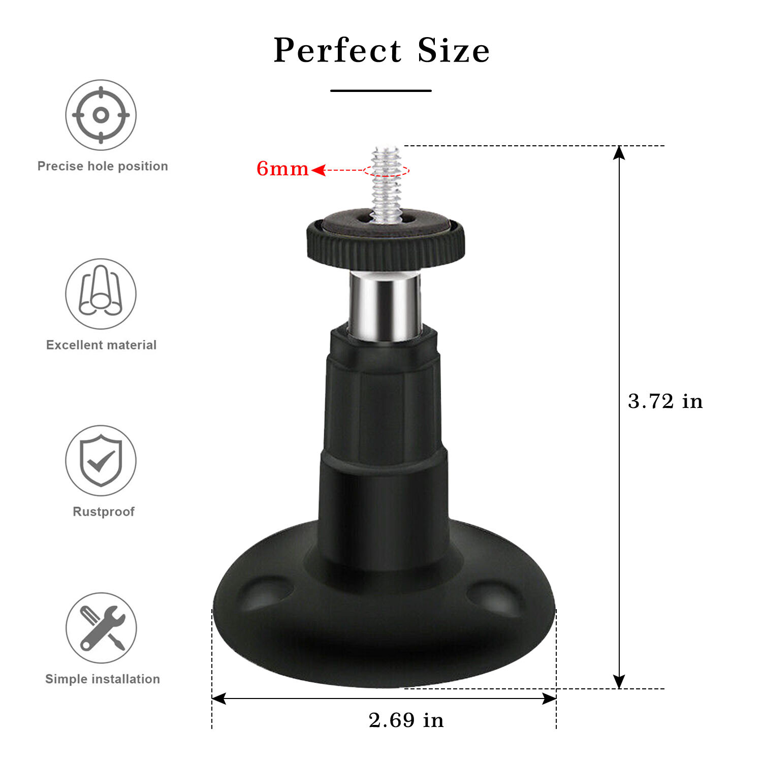 4 Pack Camera Wall Mount Bracket Adjustable Outdoor Indoor for Arlo Pro Security