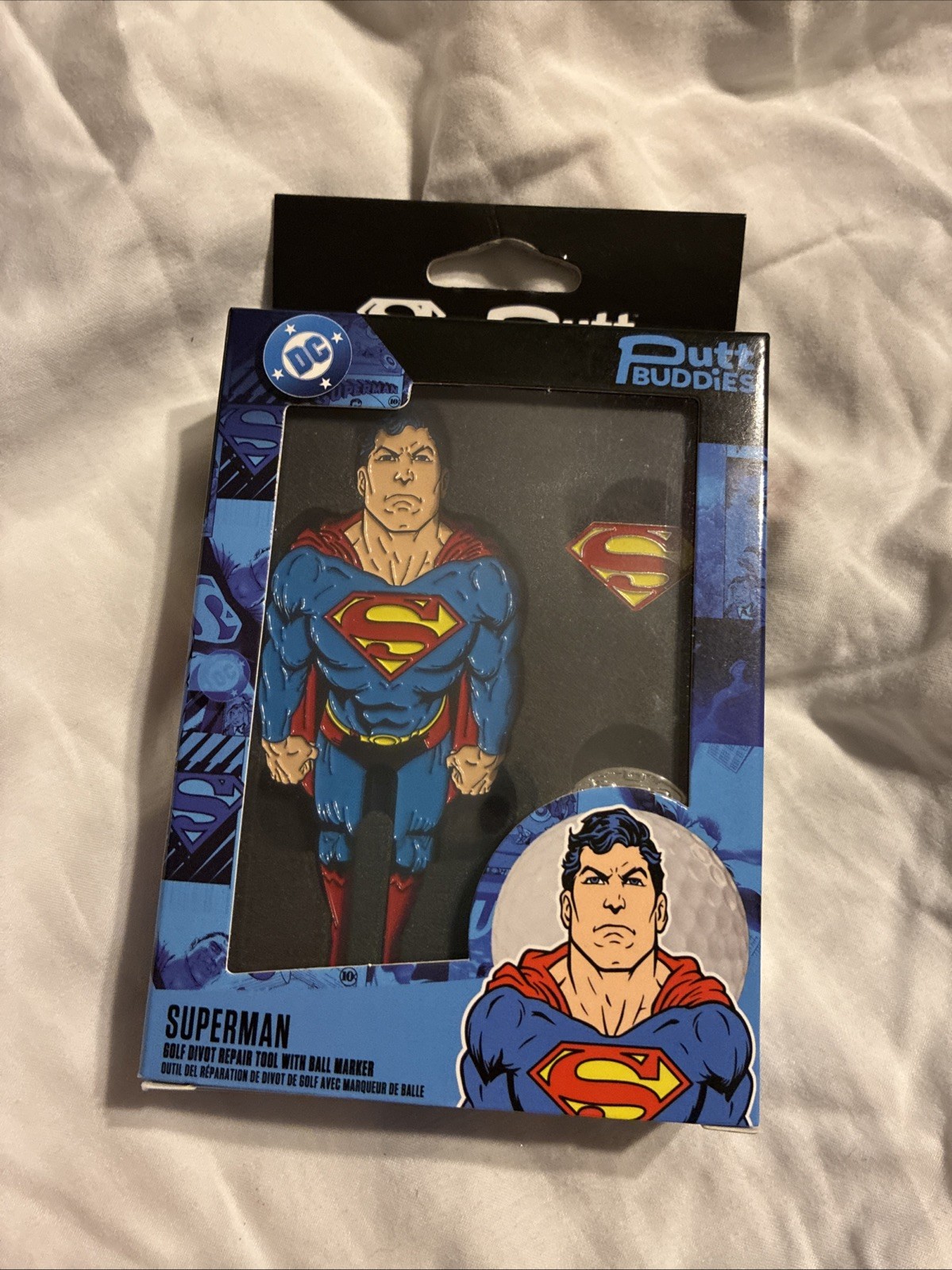 Superman Putt Buddies Collectible Golf Divot Tools & Ball Marker NEW