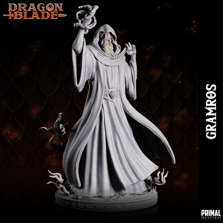 D&D Gamros Dark Wizard 32mm Scale Mini TTRPG