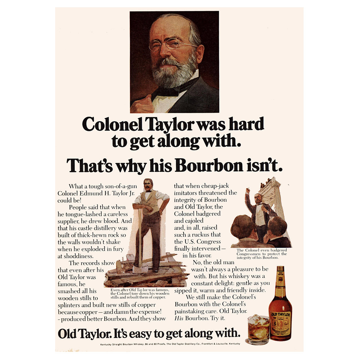 1976 Old Taylor: Tough Son Of a  Gun Vintage Print Ad