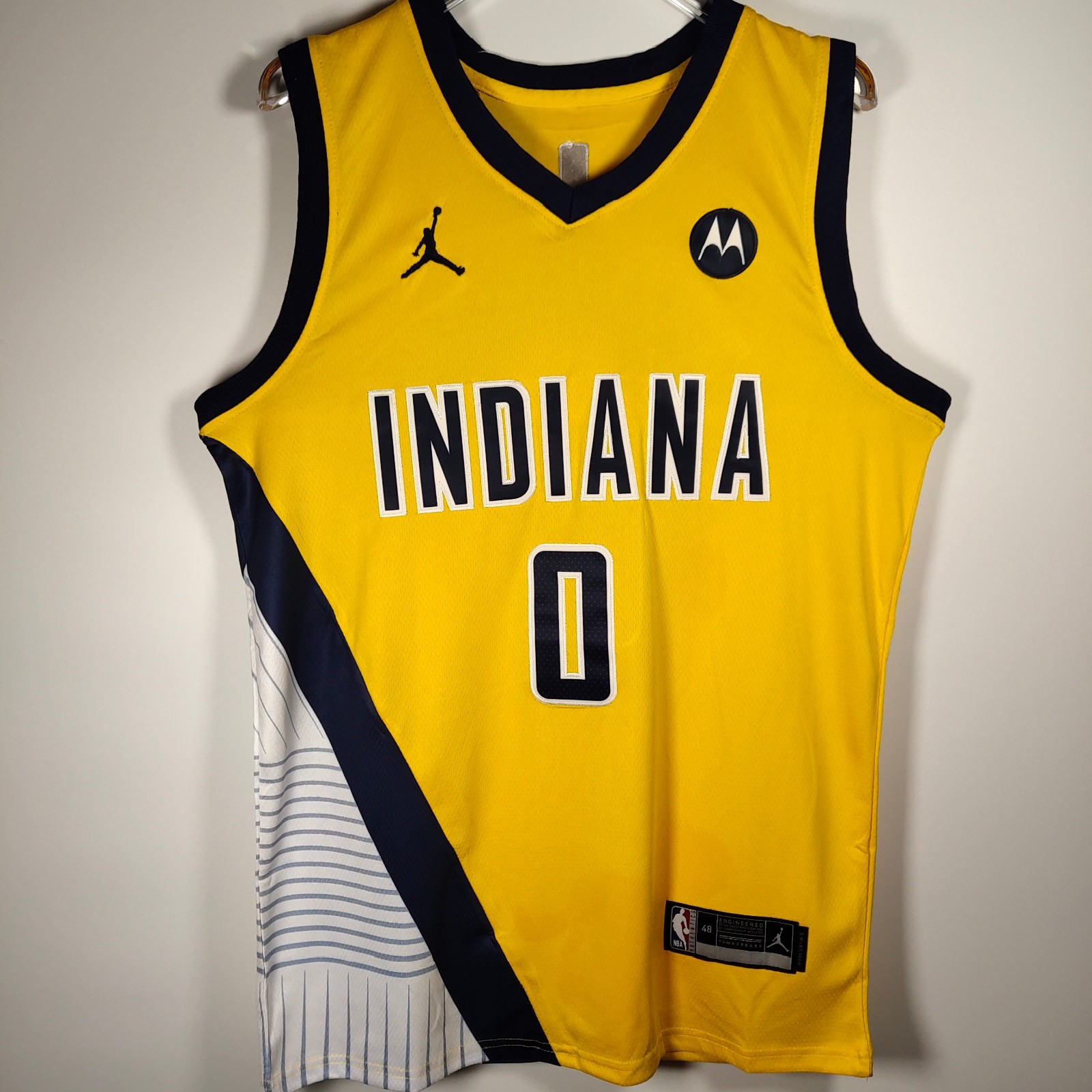 Tyrese Haliburton #0 Yellow Brand New Embroidered
